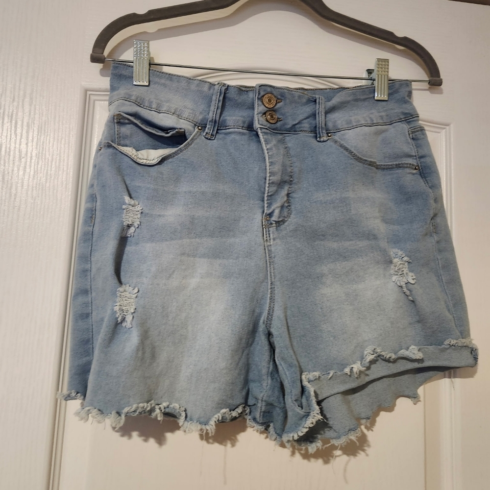 Denim Distressed Women Shorts Royalty‎ For Me High Rise 12
